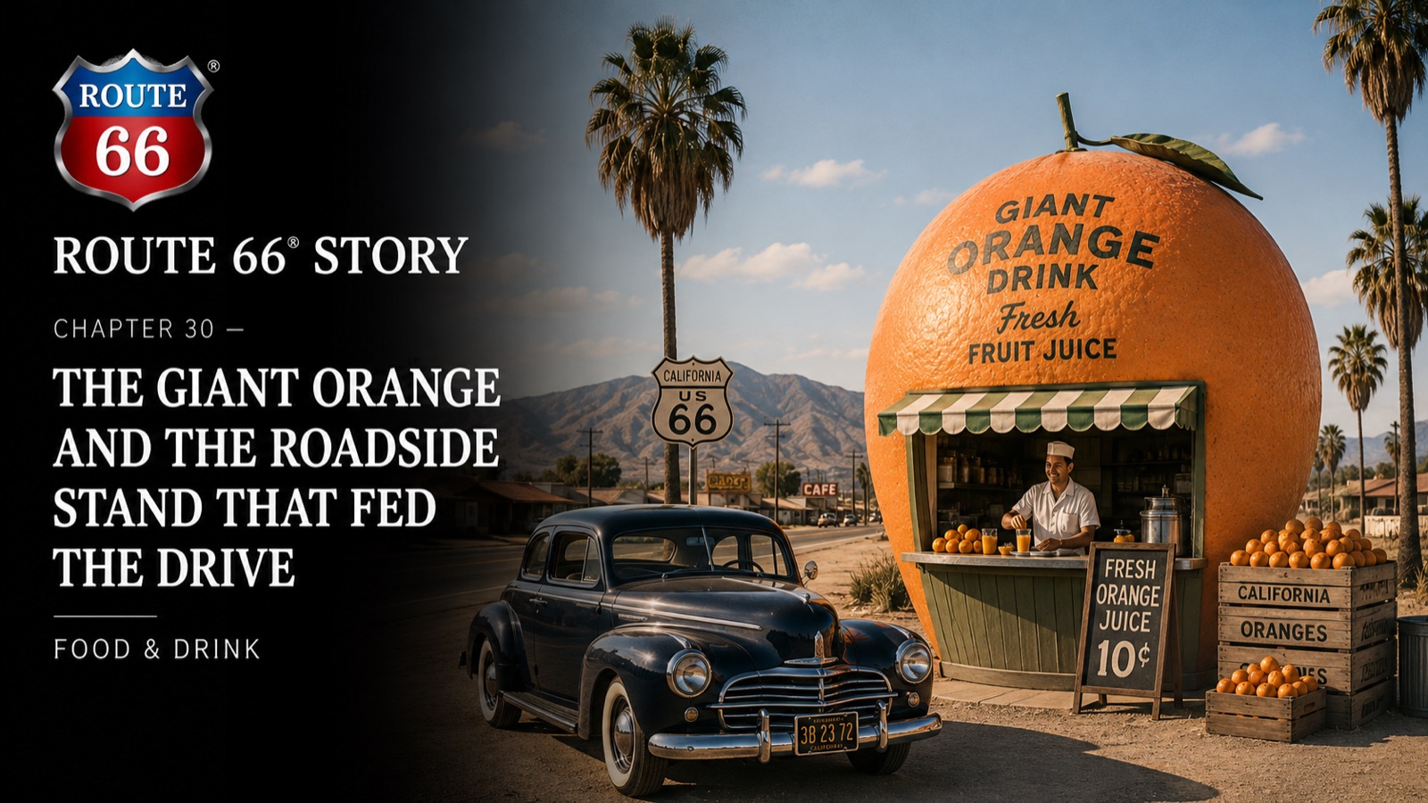 Chapter 30 — The Giant Orange and the Roadside Stand That Fed the Drive | Route 66 Beer
